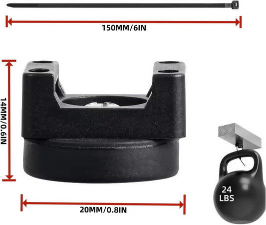 Heavy-Duty Magnetic Zip Tie Mounts,10Pcs Multipurpose Cable Holder with Nylon Cable Ties (50 Pieces) for Efficient Wire Management