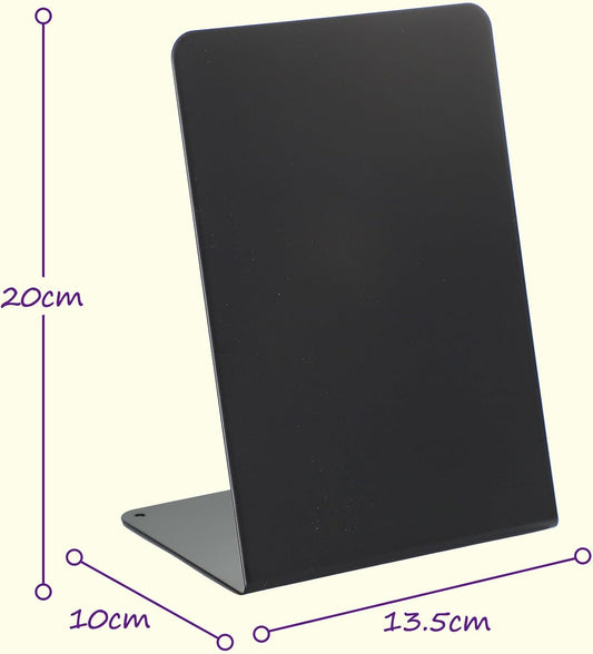Magnet Board 7.87 x5.31 x 3.93 Stand Mini White Metal Tabletop Memo Standing Magnetic Board for Desk - Magnetic Display for Back to School Menu Table, Photos,Memos (White*2, 20 * 13.5 * 10cm)