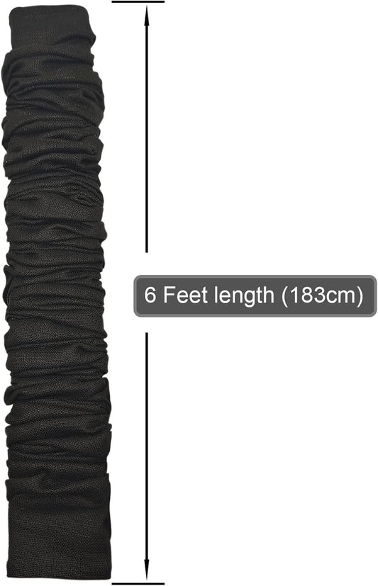 EIFHYT Fabric Cord Cover & Chandelier Chain Cover 2 Pack 6Feet Length for Chandelier Lighting Wires Natural Burlap Easy to Install (Brown)