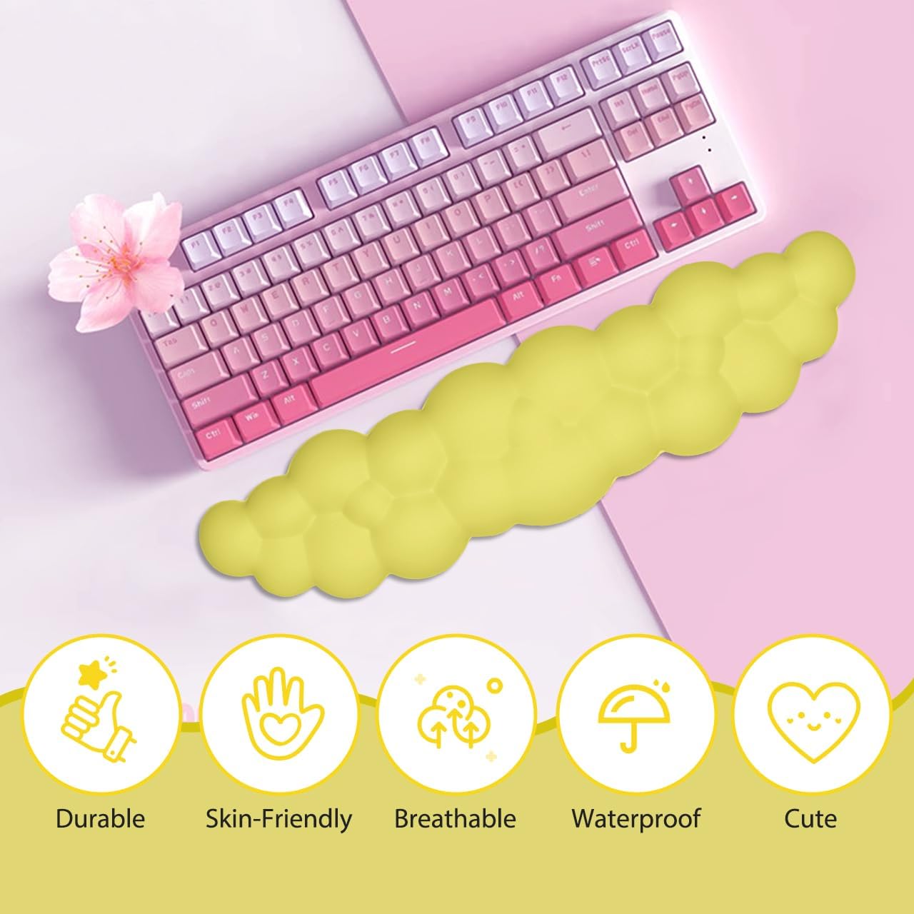 JIKIOU Advanced Ergonomic Right-Handed Gaming Wrist Rest for Mouse - Superior Support for Serious Gamers - Anti-Fatigue, Smooth Glide 2 Pack Black