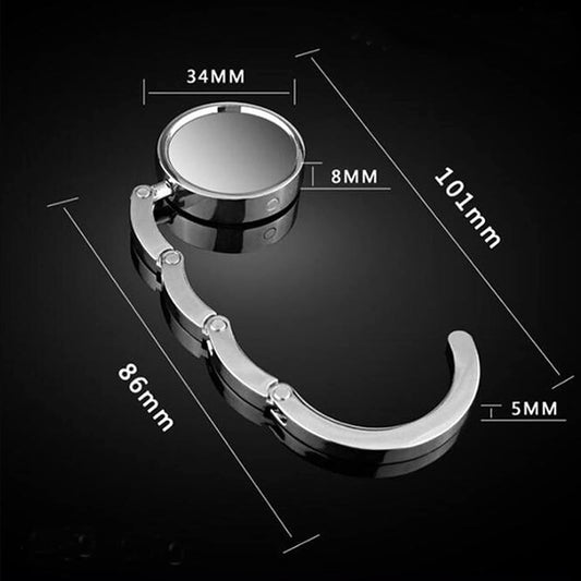 6 PCS Portable Handbag Hooks for Tables, Purse Bag Hanger Folding Holder Hook, Crystal Alloy Magic Hooks (6 Colors)