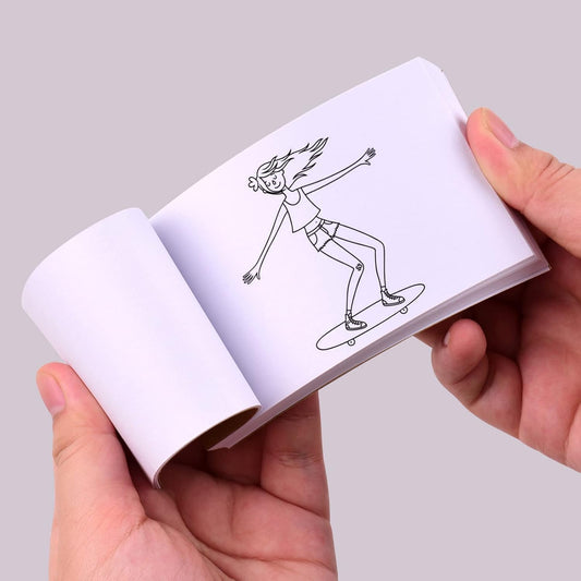 Flip Book Kit with Mini USB LED Light Pad – 300 Sheets Pre-Drilled Animation Paper & Adjustable Binding Screws – Drawing & Tracing Flip-Book Set for Kids, Teens & Hobby Animators