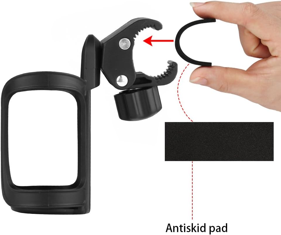 Accmor Bike Cup Holder, Bike Water Bottle Holders, Universal 360 Degrees Rotation Cup Holder for Bicycle, Stroller, Scooter, Walker, Wheelchair, Bike Bottle Holders for Kids Adults, 1 Pack