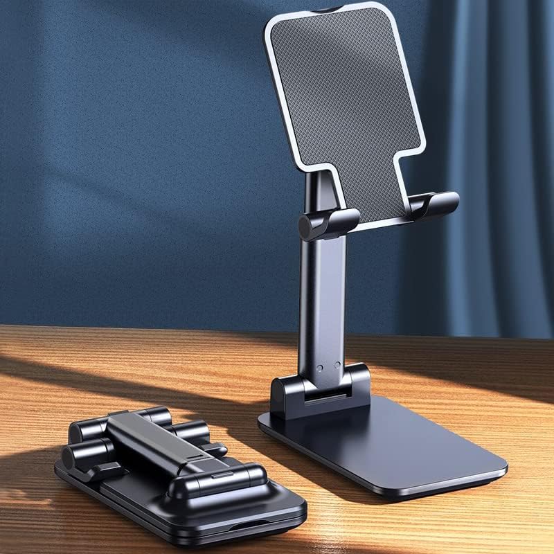 Meetuo 2 Pcs Cell Phone Stand, Adjustable Angle Height Phone Stand for Desk, Fully Foldable/Portable Phone Holder, Compatible with iPhone 17/16/15/14/13/12/Smartphones