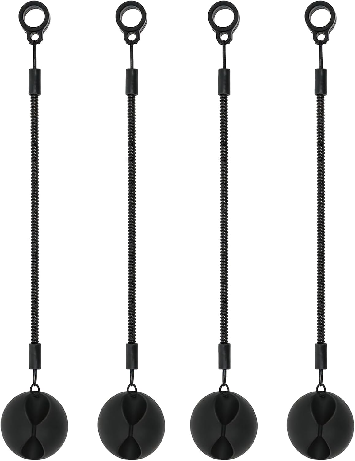 4PCS Retractable Pen Leash Holder with Chain,Plastic Pencil Lanyard with Silicone Rings,Anti-Lose Elastic Stylus Teacher Pen Lanyard Elastic Tether for Tablets Writing Boards Loss Prevention Strap