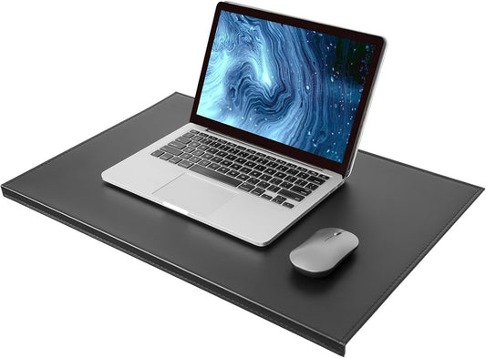 AKOZLIN 35.4"x 18.9" Soft PU Leather Surface Office Desk Mouse Mat Anti-Push Pad with Full Grip Fixation Lip Table Blotter Edge-Locked Protector