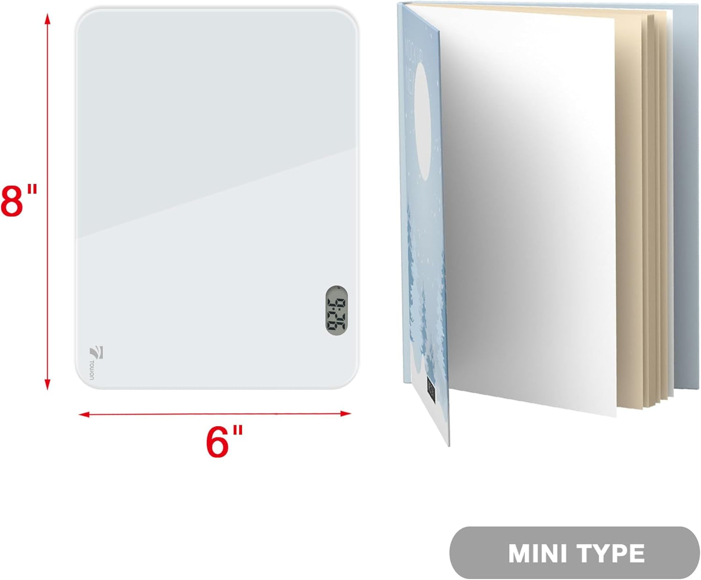 TOWON Small Glass Dry Erase Board, Desk White Board with Standing, Mini Whiteboard Easel Pad Set, Stenography Artifact for Office, Home and School Supplies, 8x6 Inches, Black