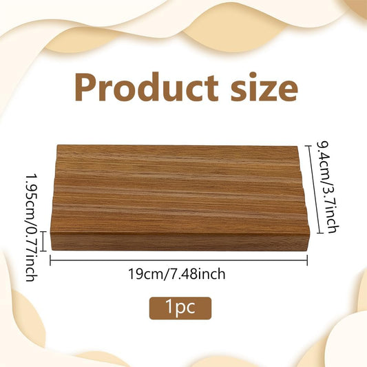 MAYJOYDIY Wooden Desk Pen Pencil Tray 4 Fountain Pen Holder Minimalist Valet Tray Pencil Case Organizer Suitable for School, Home, Office Desktop Office Art Accessories (Coconut Brown)