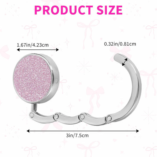 2Pcs Foldable Purse Hook, Women's Bag Table Hanger Collection, Foldable Purse Hooks for Table & Desk, Desk Hooks for Purse, Handbag Hanger Holder (Black & White)