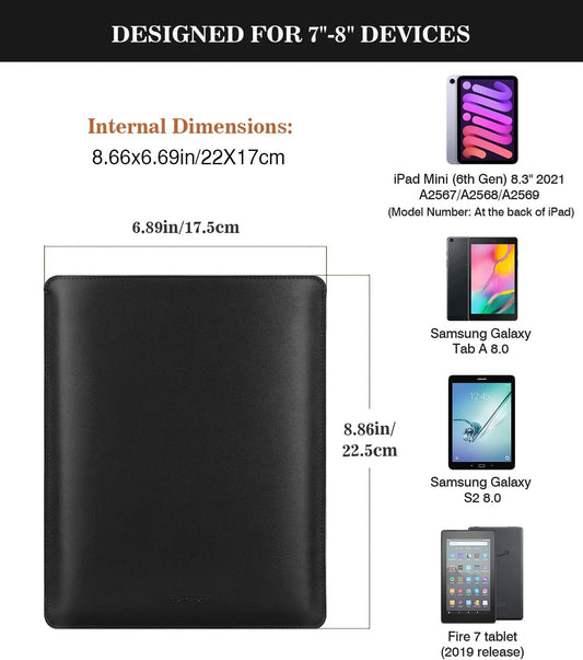 MoKo 9-11 Inch Tablet Sleeve, PU Leather Briefcase Slim Stylish Case Fits New 11-inch iPad Air M4 2026/iPad Pro M5, Air 5/4th 10.9, 10th Gen 10.9, 9/8. Gen 10.2, Tab S8/S9 11, Midnight Green