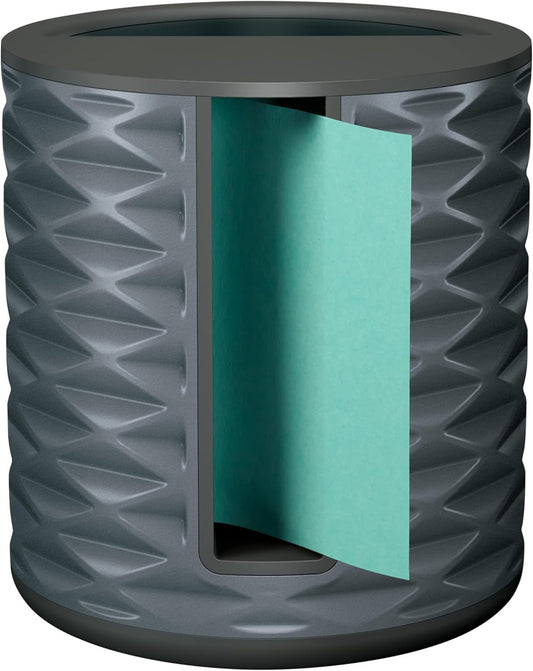 Post-it Note Dispenser, Vertical Design, Pop-Up Notes, Black with Grey Geometric Pattern, 1 Aqua Splash 3 in x 3 in Super Sticky Note Pad
