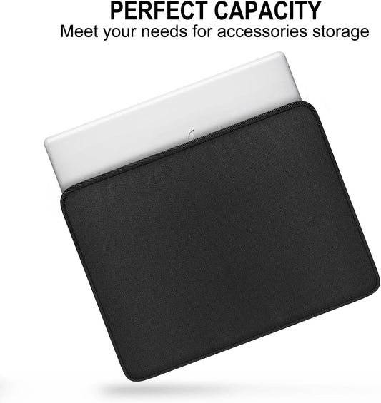 Laptop Sleeve 15.6 Inch, Shockproof Protective Traveling Computer Case, Water Resistant Portable Laptop Carrying Bag Compatible for Lenovo, HP, Dell, Asus,MacBook, Notebook, Black