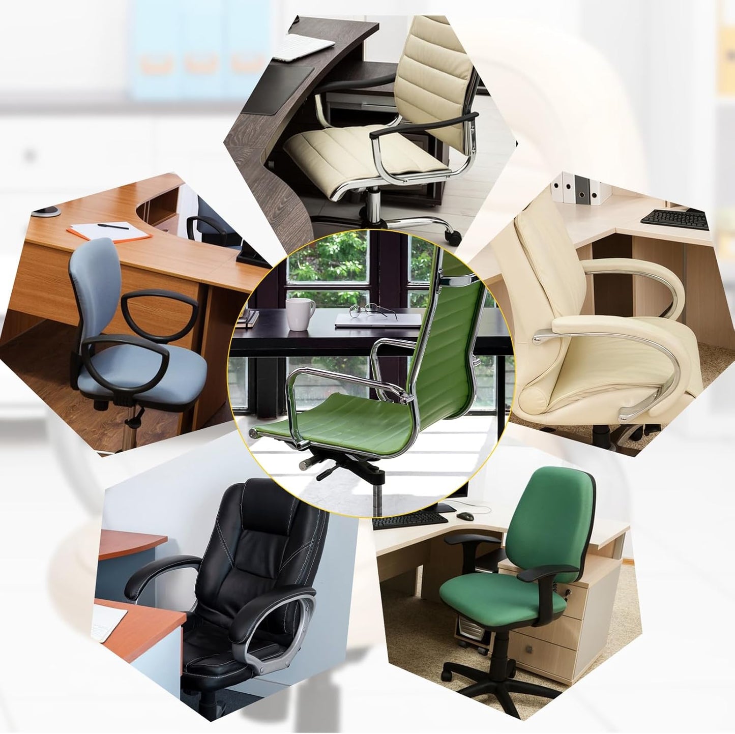 2pcs Office Chair Armrest Covers, Arm Rest Covers for Office Chair,with Zipper, Stretchable Chairs Arm Pads, Black Armrest Cover for Chairs