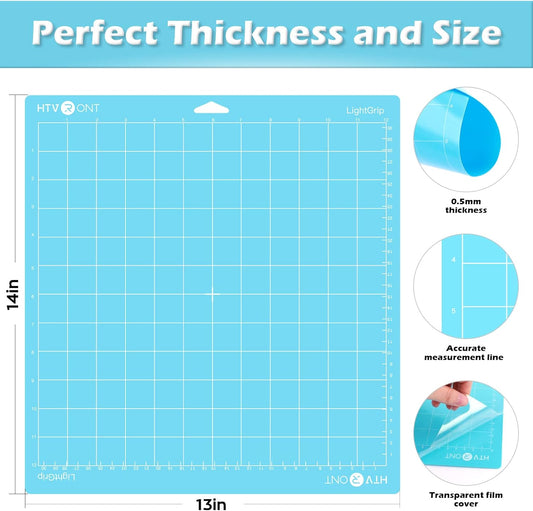 HTVRONT 5 Packs Self Healing Cutting Mat- 12" x 18” Double-Sided Cutting Mats for Crafts, A3 High-Density Sewing Mat with Grid for Fabric Quilting Modeling Hobby Scrapbooking Project