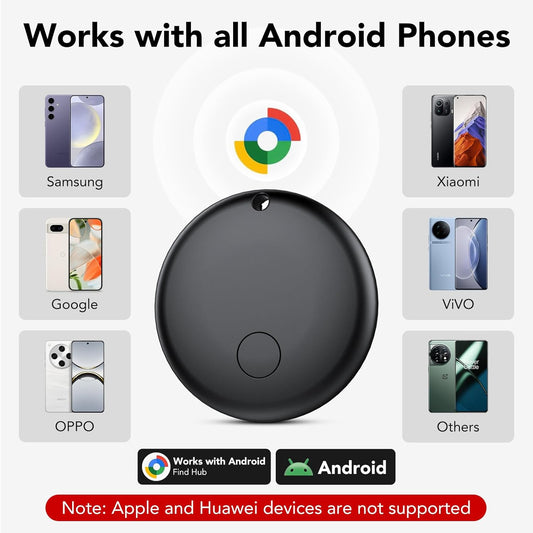 Android Air Tracker, Bluetooth Tracker Tags, Work with Google's Find Hub(Android), Smart Tags for Luggage, Wallet, Vehicles, Keys (Not for iOS) 4 Pack