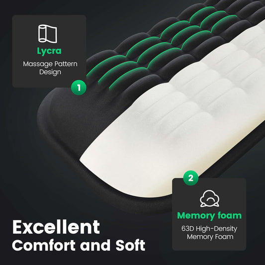 MEKASS Keyboard Wrist Rest, Soft Memory Foam Wrist Support for Keyboard, Keyboard Hand Rest Pad for Wrist Pain Relief, Keyboard Wrist Guard for Long Hours of Work, Gaming, Studying(Classic Black)