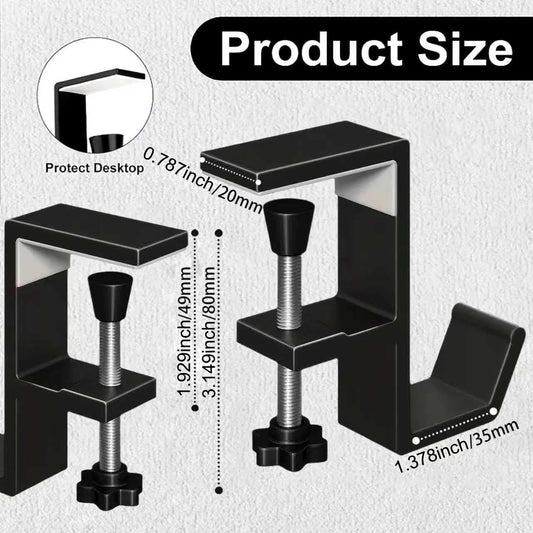JAKO Headphone Stand - Aluminum Alloy Headphone Holder, Under Headset Stand for Desk Fit for PC Gaming Headset Hanger Hook Suitable for Office, Computer, Student Class Desk, Handmade Creator Table