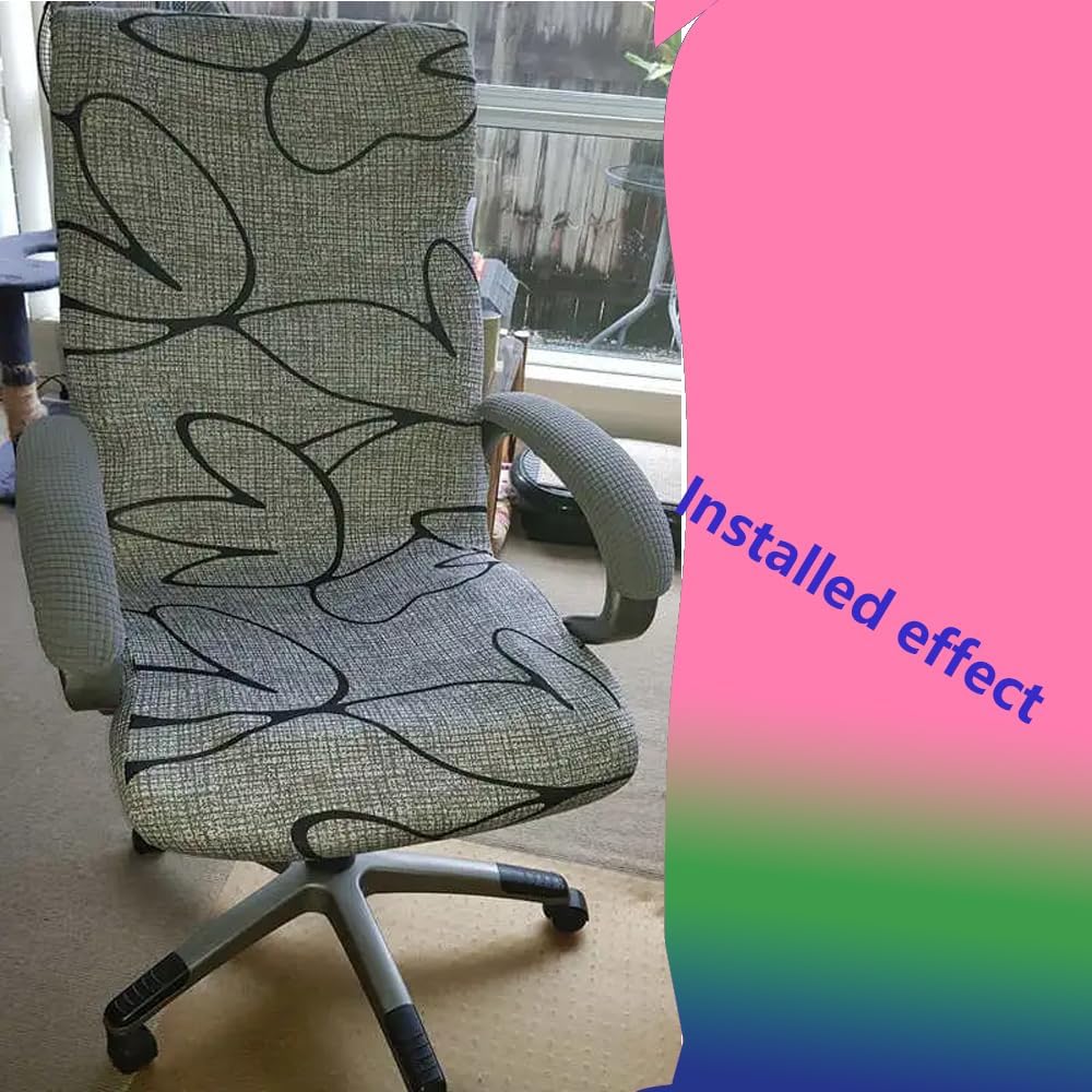 Office Chair Arm Covers,Office Chair Arm Rest Cover Gaming Chair Armrest Covers Office Removable Arm Rest Covering Elastic Chair Armrest Cover (Black, 2Pcs/Set (10-13) x (2-4) x 1.9 inches)