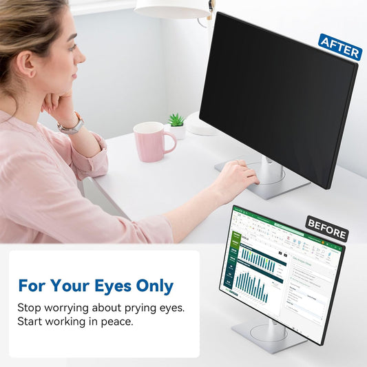 IPROKKO Laptop Privacy Screen 14 Inch 16:9 Aspect, Compatible with HP, Dell, Acer, Asus, Samsung, Lenovo Yoga & More, Removable Anti Blue Light Glare Spy Computer Monitor Filter Security Shield