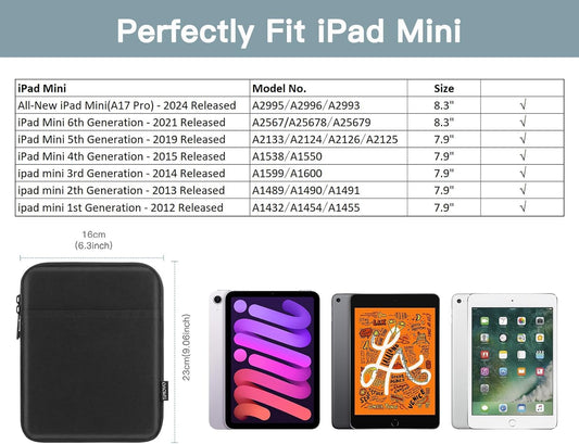 TiMOVO 9-11" Tablet Sleeve Bag for iPad 11-inch A16 2025, iPad 10.9"/10.2"| Air 11 Inch/5th/4th Gen. 10.9", Galaxy Tab A9+/A11Plus 11", Protective Bag Fit Smart Keyboard, Dusty Blue
