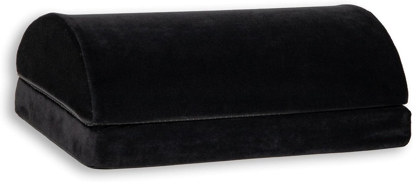 Mind Reader Air-Cloud Memory Foam Under Desk Footrest, Ergonomic Support for Back, Hip, Legs, Knees & Feet, Adjustable Height, Memory Foam, Black