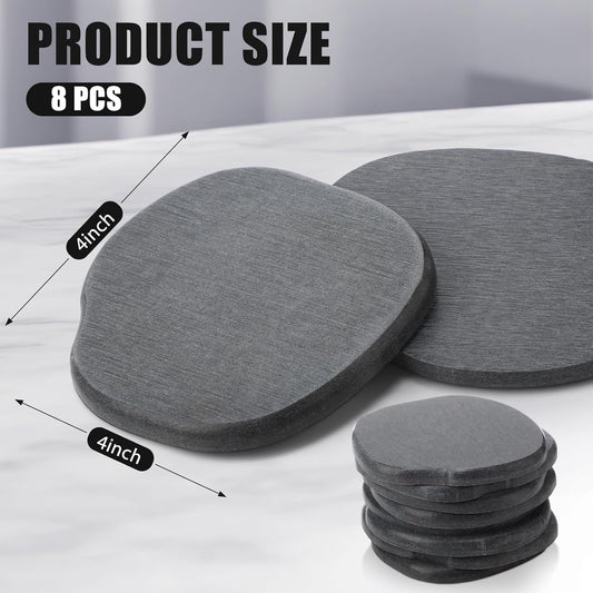 Diatomaceous Earth Coasters Set of 4,Cool Absorbent Quick-Dry Drink Coasters for Desks, Cute Modern Stone Design with Stylish White Aesthetic (4, White)