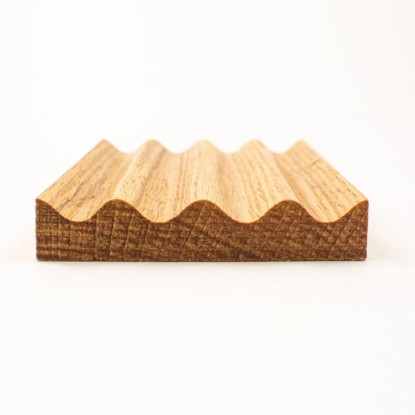 Solid Oak Pen Tray, Minimalist Desk Organizer, Natural Wood Pen Holder with Rounded Wavy Channel, Handcrafted Office Accessory