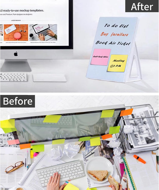 Desktop Dry Erase Board, Small Whiteboard with Stand, A5 Size 8.3 x 5.8 Inches with A Dry Erase Marker, Detachable Stand & to Do List Card (A5)
