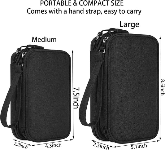 CAAORDKSO Cord Organizer Travrel Bag, Electronic Organizer Travel Case, Water Resistant Cable Organizer Pouch for Cable, Cord, USB, Charger, Phone, Power Bank, Earphone (Mint Green, Medium)