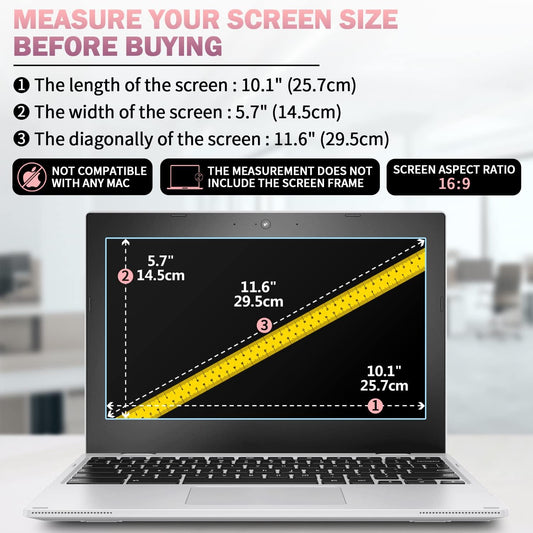 F FORITO 2-Pack 15.6 Inch Anti Blue Light Laptop Screen Protector, Eye Protection Anti Glare Matte Computer Screen Cover for 15.6" Laptop with 16:9 Aspect Ratio, Reduce Eye Strain and Touch Sensitive