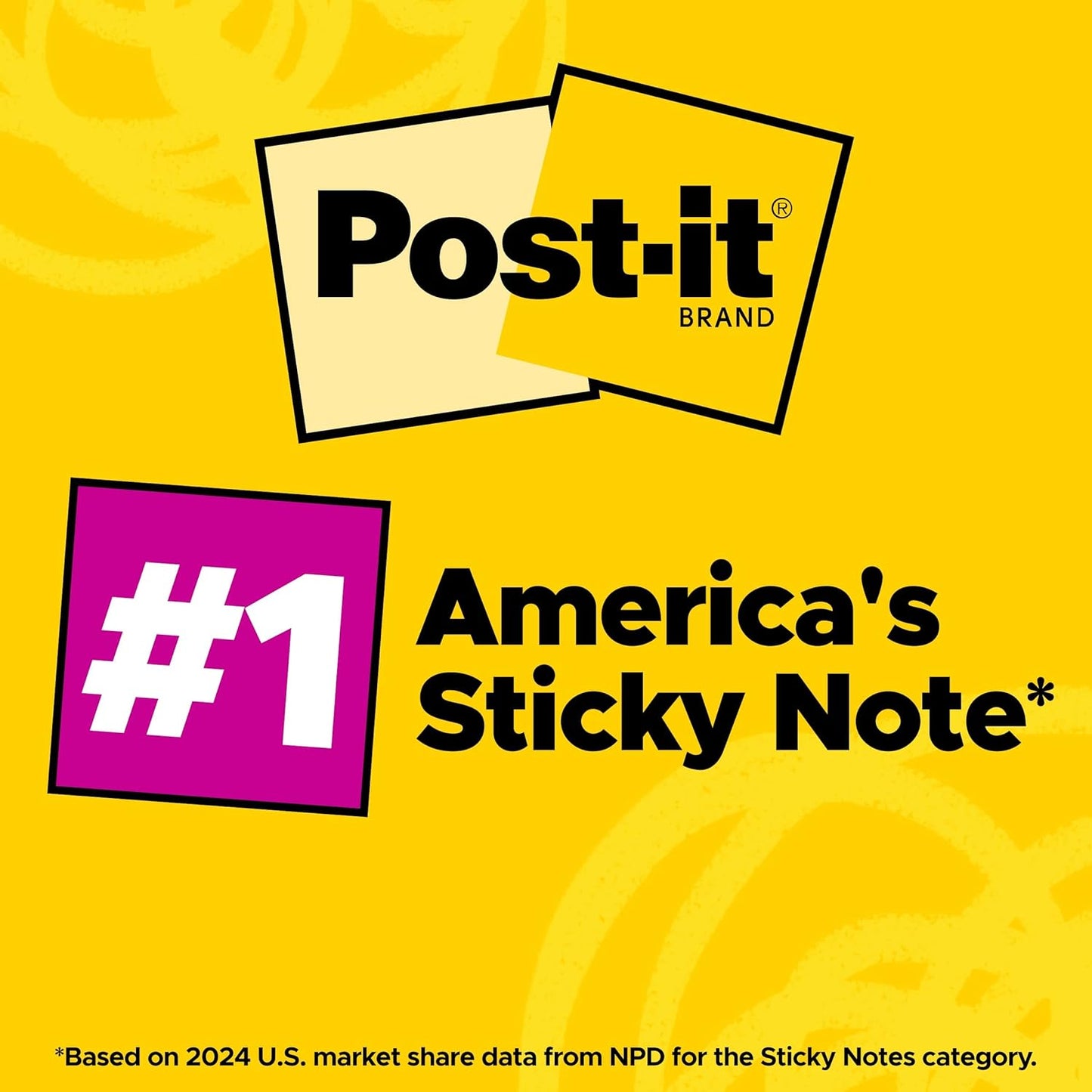 Post-it Super Sticky Dispenser Pop-up Notes, 12 Sticky Note Pads, 3 x 3 in., 2X The Sticking Power, New Year Organization or Second Semester School Supplies, Canary Yellow