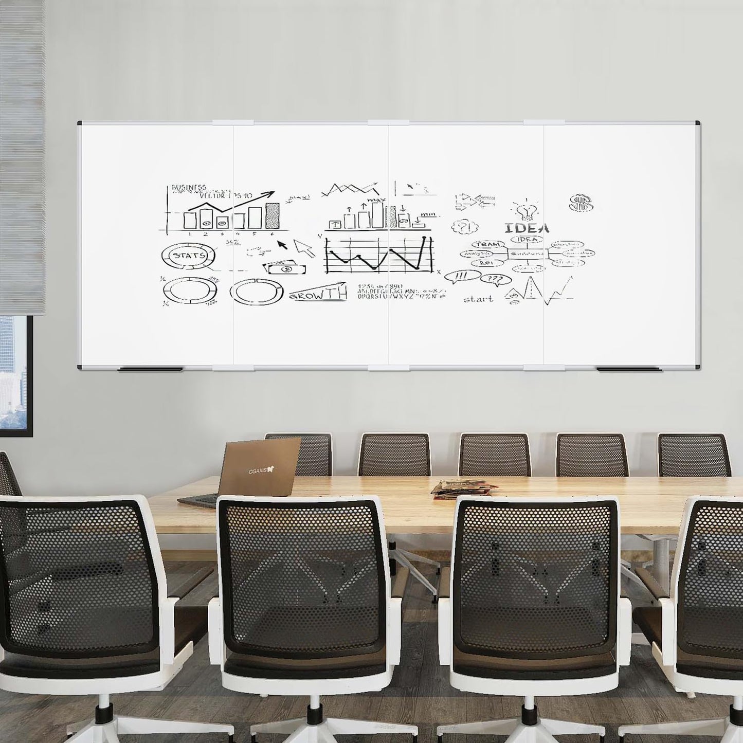 VIZ-PRO Magnetic Dry Erase Board, 24 X 18 Inches, Silver Aluminium Frame