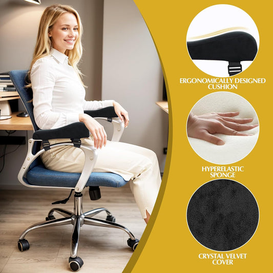 Ysks'hf Office Chair arm Pads,Ergonomic Chair Cushion Help Your arm Rest,Office Chair armrest Cover is Suitable for Computer Chair armrest Pads, Wheelchair armrest Pads(2pcs)