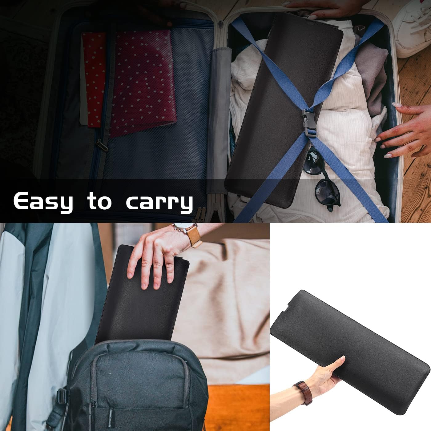 Protective Keyboard Sleeve Case for Logitech MX Keys Mini Minimalist & MX Mechanical Mini Wireless Illuminated Keyboard, Logitech MX Mini PU Sleeve Bag Case, Black