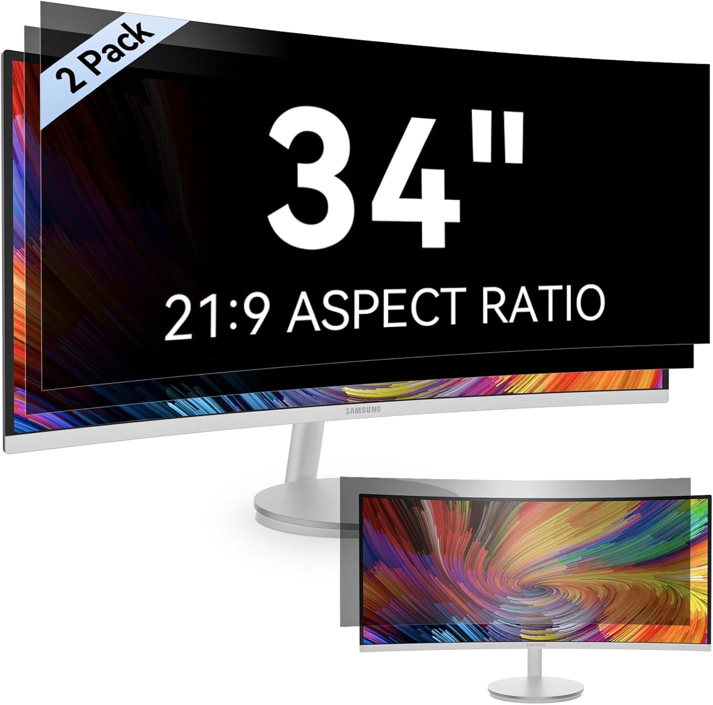 Laptop Privacy Screen 14 Inch Compatible with HP/Dell/Acer/Samsung/Asus/Lenovo/Toshiba,16:10 Aspect Removable Anti Glare Blue Light Filter Protector, 14 in Laptop Privacy Screen Shield