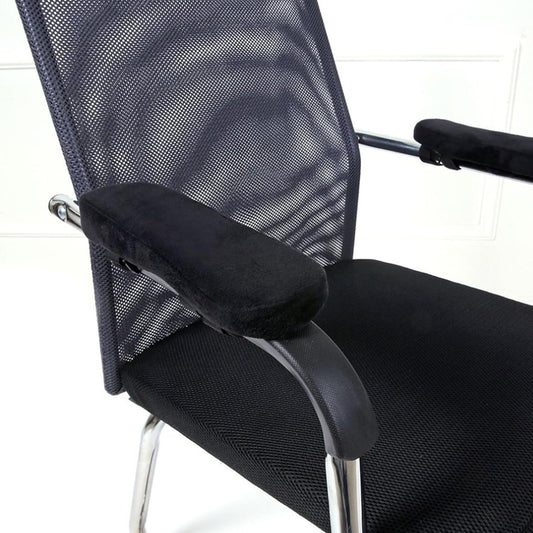 Black Single Office Chair Parts Arm Pad Memory Foam Armrest Cover Cushion Pad for Home Office Chair Comfortable Elbow Pillow
