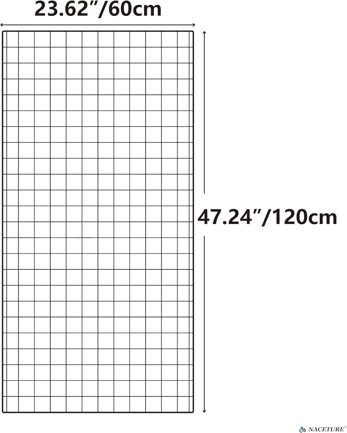 NACETURE Grid Wall Panels- 4 Pcs 2x4 ft Black Grid Wall Panel Display with 16 Gridwall Hooks & 10 S-Hooks, Space Saving Wire Mesh Panels for Retail, Garage, Home & Office Storage