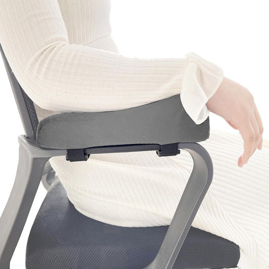 Office Chair Armrest Covers, Set of 2 Comfortable Armrest Elbow Pillow (2 Grey Armrest Pillow)