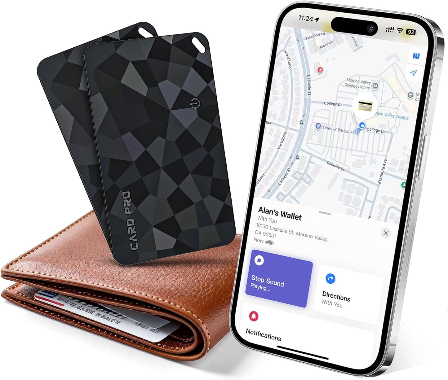 2026 MFi Certified Wallet Tracker Card Compatible with Apple Find My (iOS Only), Rechargeable Slim Card Finder for Wallets, Luggage, Passports, Thinnest Item Tracker for Purse, Backpack, Gifts