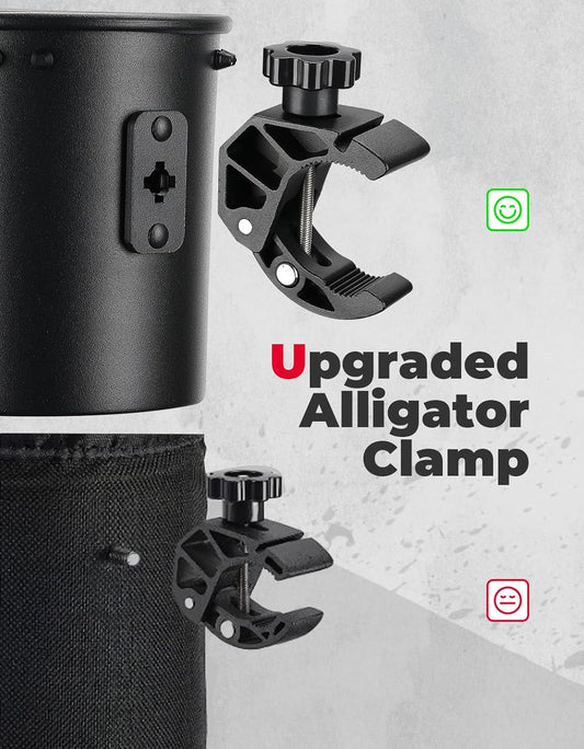 KEMIMOTO Motorcycle Cup Holder, Upgraded ATV Drink Holder with 0.6"-1.5" Metal Clamp, 32OZ Bike Water Bottle Holder for UTV, Scooter, Boat, Stroller, Wheelchair, Golf, Tractor