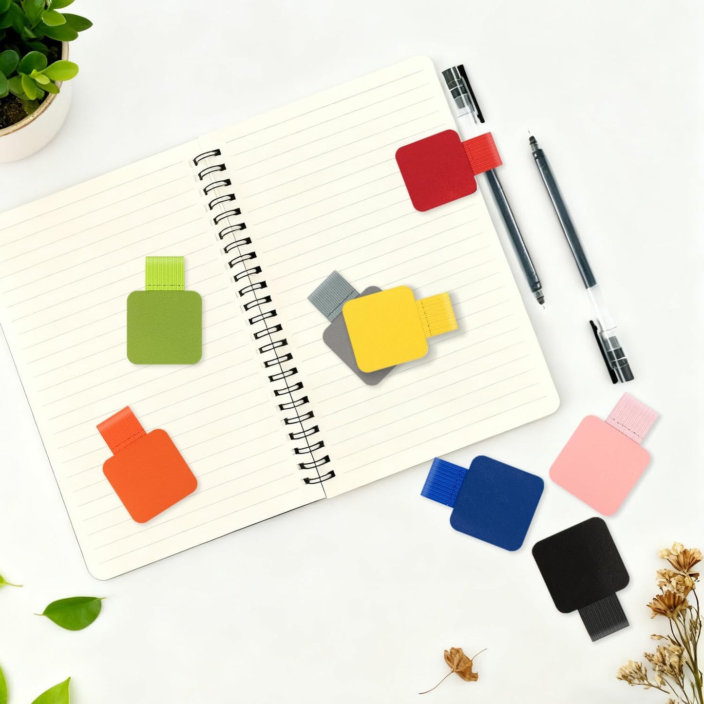 10-Pack Self-Adhesive Pen Loop Holder for Notebooks, Journals & Planners - Elastic Pencil Holder for Pens, Apple Pencil, Stylus (Random 10 Colors)