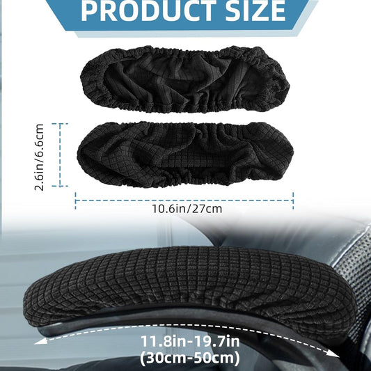 Office Chair Armrest Covers Set of 2, Stretch Armrest Protectors for Desk Chair, Removable Washable Arm Covers, Black