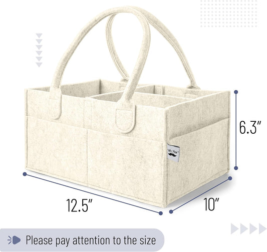 Mr. Pen- Baby Diaper Caddy Organizer, Gray, Medium, Nursery Storage Bin and Car Organizer for Diapers and Baby Wipes