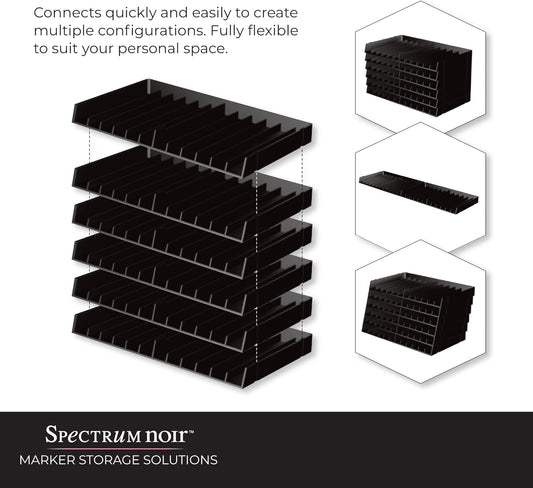Crafter's Companion SPECN-6 Spectrum Noir Marker Storage Trays, 6/Pack,Black