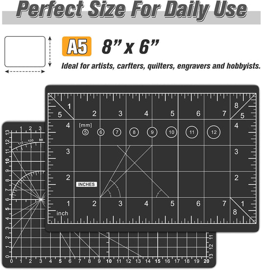 DIYSELF Cutting Mat 12in×18in, Cutting Mats for Crafts, Self Healing Cutting Mat A3, Fabric Cutting Mats Double Side for Sewing, Quilting, Craft Mat for Desktop, Matting & Mounting Materials