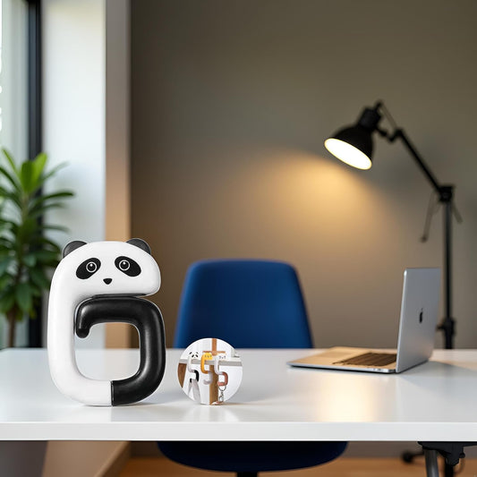Panda Handbag Hook Hanger, Portable Folding Table Hook for Desk, Under Table Bar, Purse Holder Handbag Accessory, Handbag Hangers (2.95x1.96 inches)
