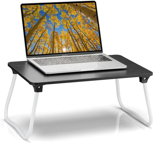 Ruxury Foldable Lap Desk Laptop Stand Bed Desk Table Tray, Breakfast Serving Tray, Portable & Lightweight Mini Table, Lap Tablet Desk for Sofa Couch Floor - Pink
