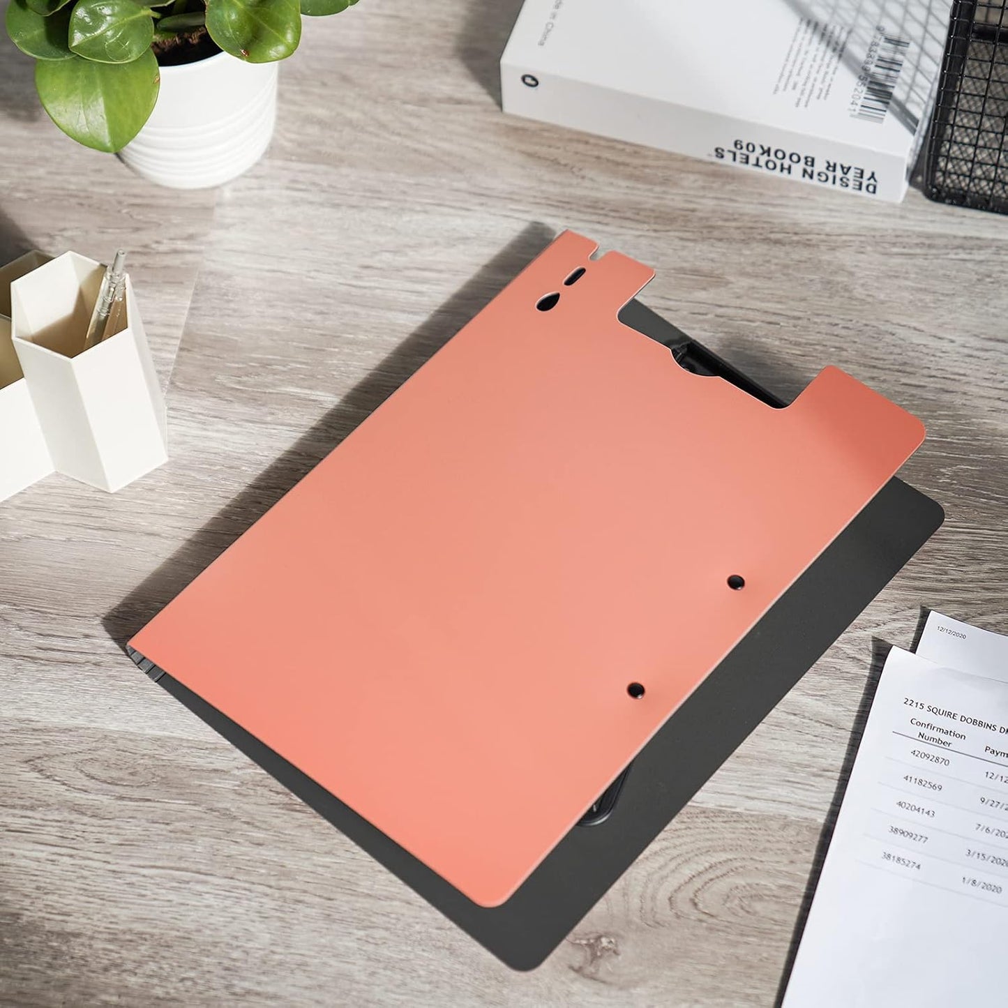 Tomorotec A4 Size Nursing Foldable Cover Clipboard with Pen Holder PP Foam Stationery Document Holder File Organizer Folder Writing Pad for Hospital Office School Business Classroom Supplies (Black)