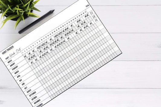 Dry Erase Calendar Double-Sided Monthly Planner Habit Tracker Journal