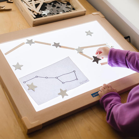 Guidecraft LED Activity Tablet: Light Up Tabletop Lightbox for Preschool | Kids Light Pad for Classroom and Playroom Sensory Learning Play Activities